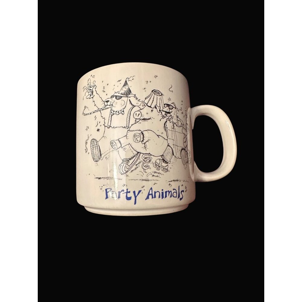 "Party Animals" Ceramic Mug By John Lamb‎ Papel